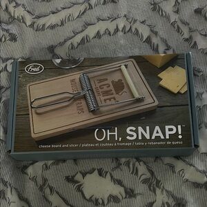 Fred Wooden Cheese Board with Metal Slicer